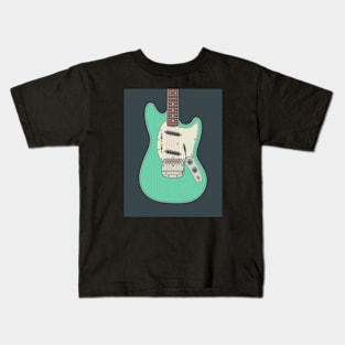 Sea Foam Green Rockmaster Guitar Kids T-Shirt